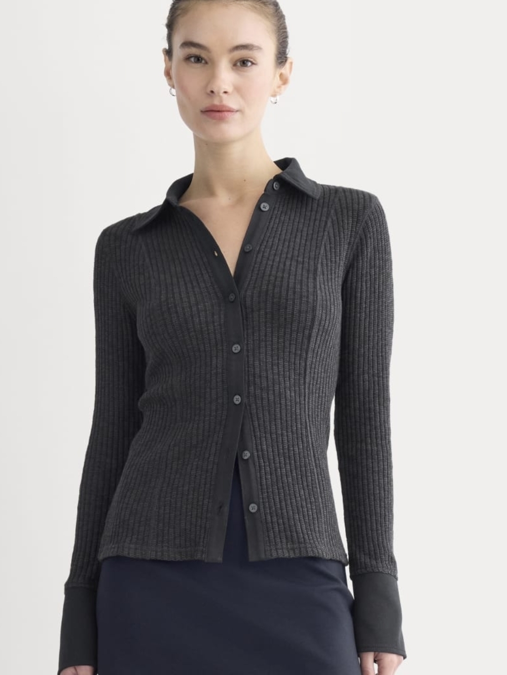 Everlane Cozy Rib Buton Up - NWT small
